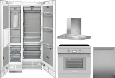 5 Piece Package Includes Refrigerator, Freezer, Range, Hood And Dishwasher