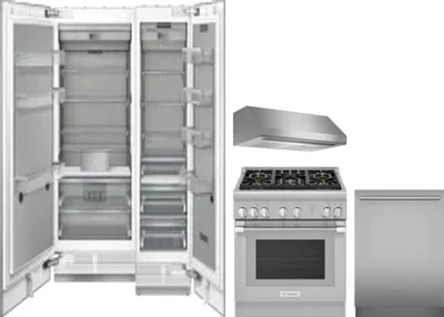 5 Piece Package Includes Refrigerator, Freezer, Range, Hood And Dishwasher