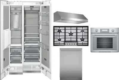 6 Piece Package Includes Refrigerator, Freezer, Cooktop, Wall Oven, Hood And Dishwasher