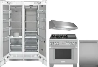 5 Piece Package Includes Refrigerator, Freezer, Range, Hood And Dishwasher