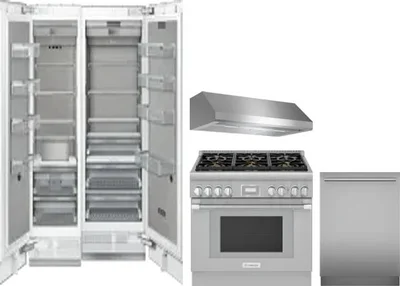 5 Piece Package Includes Refrigerator, Freezer, Range, Hood And Dishwasher