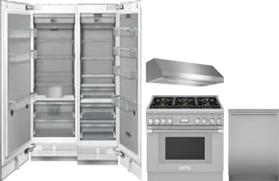 5 Piece Package Includes Refrigerator, Freezer, Range, Hood And Dishwasher