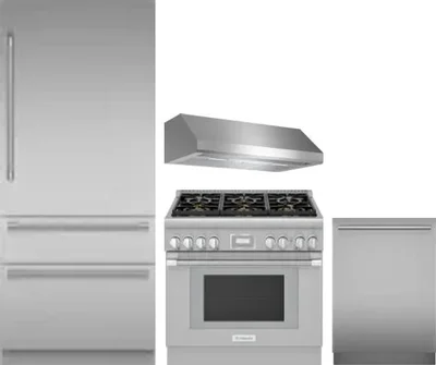 4 Piece Package Includes Refrigerator, Range, Hood And Dishwasher