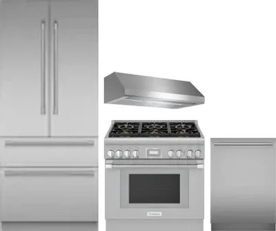 4 Piece Package Includes Refrigerator, Range, Hood And Dishwasher
