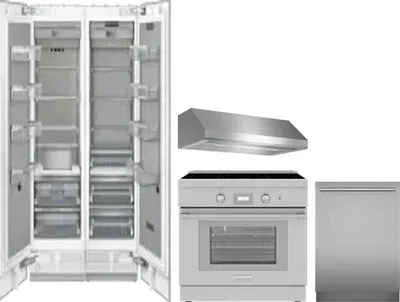 5 Piece Package Includes Refrigerator, Freezer, Range, Hood And Dishwasher