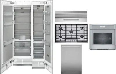 6 Piece Package Includes Refrigerator, Freezer, Cooktop, Wall Oven, Hood And Dishwasher