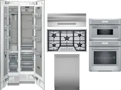 6 Piece Package Includes Refrigerator, Freezer, Cooktop, Wall Oven, Hood And Dishwasher