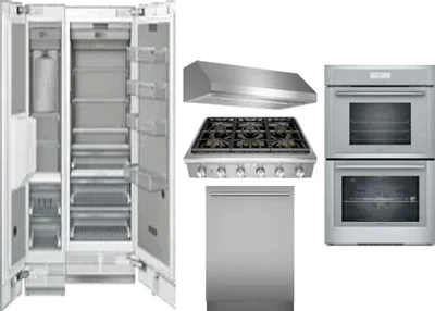 6 Piece Package Includes Refrigerator, Freezer, Cooktop, Wall Oven, Hood And Dishwasher