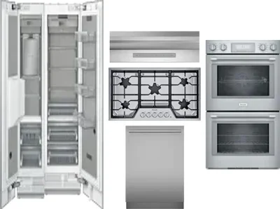6 Piece Package Includes Refrigerator, Freezer, Cooktop, Wall Oven, Hood And Dishwasher