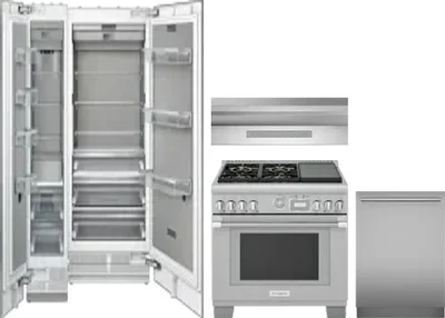 5 Piece Package Includes Refrigerator, Freezer, Range, Hood And Dishwasher