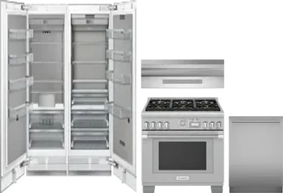 5 Piece Package Includes Refrigerator, Freezer, Range, Hood And Dishwasher