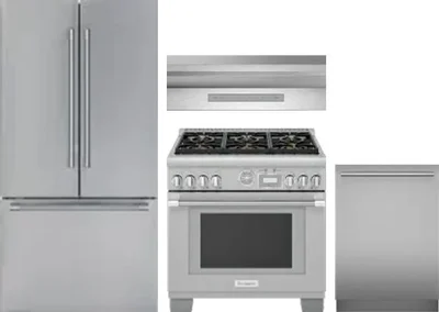 4 Piece Package Includes Refrigerator, Range, Hood And Dishwasher