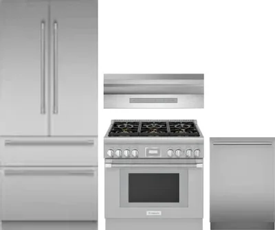 4 Piece Package Includes Refrigerator, Range, Hood And Dishwasher