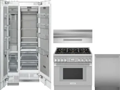 5 Piece Package Includes Refrigerator, Freezer, Range, Hood And Dishwasher