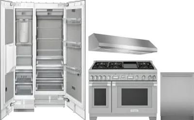 5 Piece Package Includes Refrigerator, Freezer, Range, Hood And Dishwasher