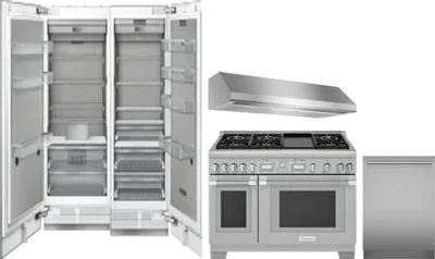 5 Piece Package Includes Refrigerator, Freezer, Range, Hood And Dishwasher