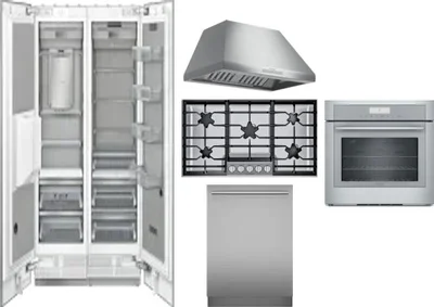 6 Piece Package Includes Refrigerator, Freezer, Cooktop, Wall Oven, Hood And Dishwasher