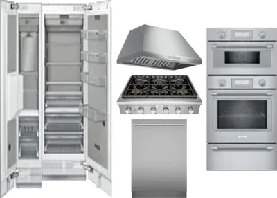 6 Piece Package Includes Refrigerator, Freezer, Cooktop, Wall Oven, Hood And Dishwasher