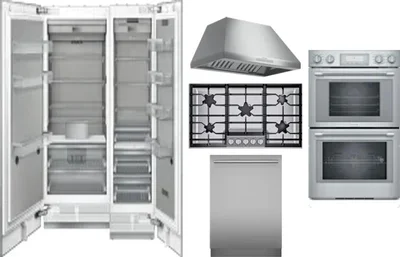 6 Piece Package Includes Refrigerator, Freezer, Cooktop, Wall Oven, Hood And Dishwasher
