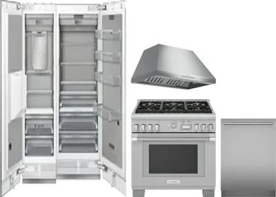 5 Piece Package Includes Refrigerator, Freezer, Range, Hood And Dishwasher