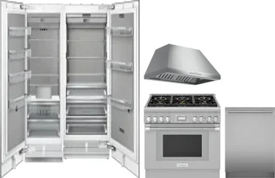 5 Piece Package Includes Refrigerator, Freezer, Range, Hood And Dishwasher