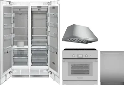 5 Piece Package Includes Refrigerator, Freezer, Range, Hood And Dishwasher