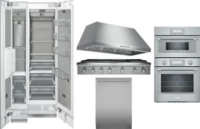 6 Piece Package Includes Refrigerator, Freezer, Cooktop, Wall Oven, Hood And Dishwasher