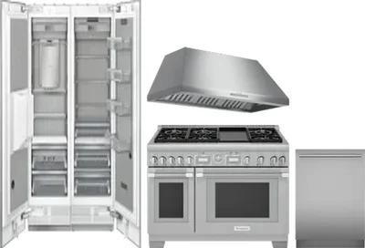 5 Piece Package Includes Refrigerator, Freezer, Range, Hood And Dishwasher
