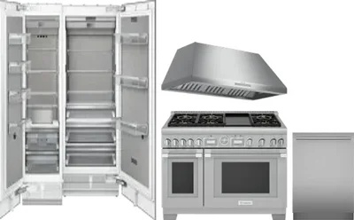 5 Piece Package Includes Refrigerator, Freezer, Range, Hood And Dishwasher