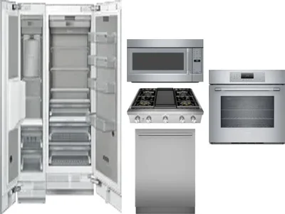 6 Piece Package Includes Refrigerator, Freezer, Cooktop, Wall Oven, Microwave And Dishwasher