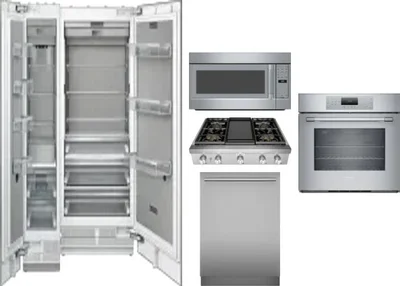 6 Piece Package Includes Refrigerator, Freezer, Cooktop, Wall Oven, Microwave And Dishwasher