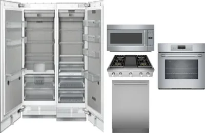 6 Piece Package Includes Refrigerator, Freezer, Cooktop, Wall Oven, Microwave And Dishwasher