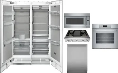 6 Piece Package Includes Refrigerator, Freezer, Cooktop, Wall Oven, Microwave And Dishwasher
