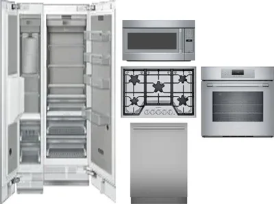 6 Piece Package Includes Refrigerator, Freezer, Cooktop, Wall Oven, Microwave And Dishwasher