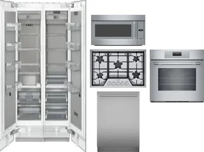 6 Piece Package Includes Refrigerator, Freezer, Cooktop, Wall Oven, Microwave And Dishwasher