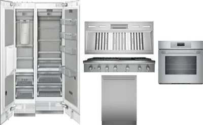 6 Piece Package Includes Refrigerator, Freezer, Cooktop, Wall Oven, Hood And Dishwasher