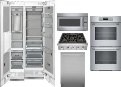 6 Piece Package Includes Refrigerator, Freezer, Cooktop, Wall Oven, Microwave And Dishwasher