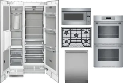 6 Piece Package Includes Refrigerator, Freezer, Cooktop, Wall Oven, Microwave And Dishwasher