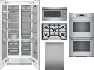 6 Piece Package Includes Refrigerator, Freezer, Cooktop, Wall Oven, Microwave And Dishwasher