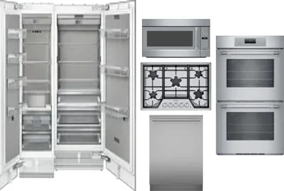 6 Piece Package Includes Refrigerator, Freezer, Cooktop, Wall Oven, Microwave And Dishwasher