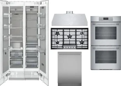 6 Piece Package Includes Refrigerator, Freezer, Cooktop, Wall Oven, Hood And Dishwasher