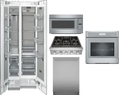 6 Piece Package Includes Refrigerator, Freezer, Cooktop, Wall Oven, Microwave And Dishwasher