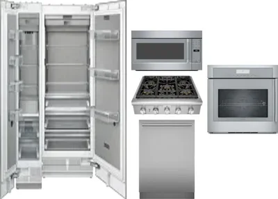 6 Piece Package Includes Refrigerator, Freezer, Cooktop, Wall Oven, Microwave And Dishwasher