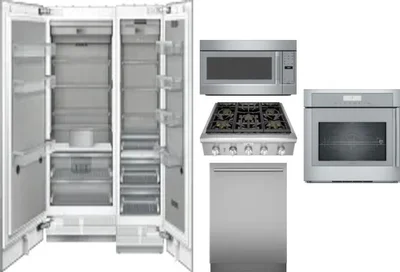6 Piece Package Includes Refrigerator, Freezer, Cooktop, Wall Oven, Microwave And Dishwasher