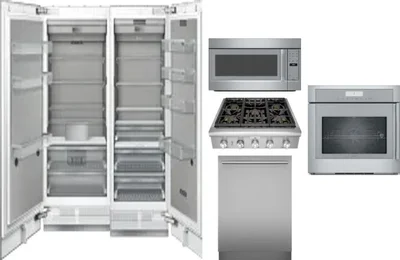 6 Piece Package Includes Refrigerator, Freezer, Cooktop, Wall Oven, Microwave And Dishwasher