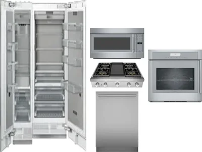 6 Piece Package Includes Refrigerator, Freezer, Cooktop, Wall Oven, Microwave And Dishwasher