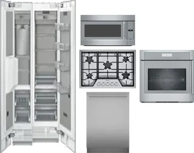 6 Piece Package Includes Refrigerator, Freezer, Cooktop, Wall Oven, Microwave And Dishwasher