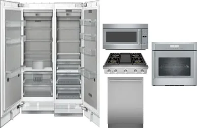 6 Piece Package Includes Refrigerator, Freezer, Cooktop, Wall Oven, Microwave And Dishwasher