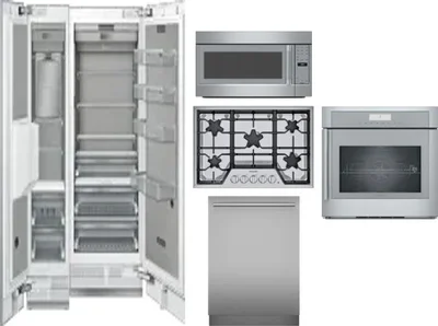6 Piece Package Includes Refrigerator, Freezer, Cooktop, Wall Oven, Microwave And Dishwasher
