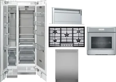 6 Piece Package Includes Refrigerator, Freezer, Cooktop, Wall Oven, Hood And Dishwasher